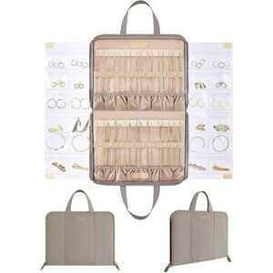 Bagsmart - Travel Jewelry Organizer Case in Gray